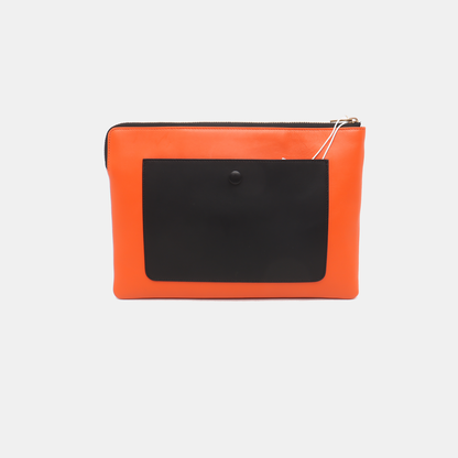 CELINE SOLO Orange Calfskin Handbag Golden hardware-(SKU)-14437667