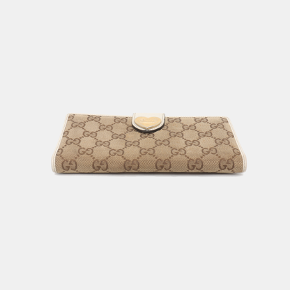 GUCCI Lovely Khaki Canvas Monogrammed Coin Purse Golden hardware-(SKU)-928591685