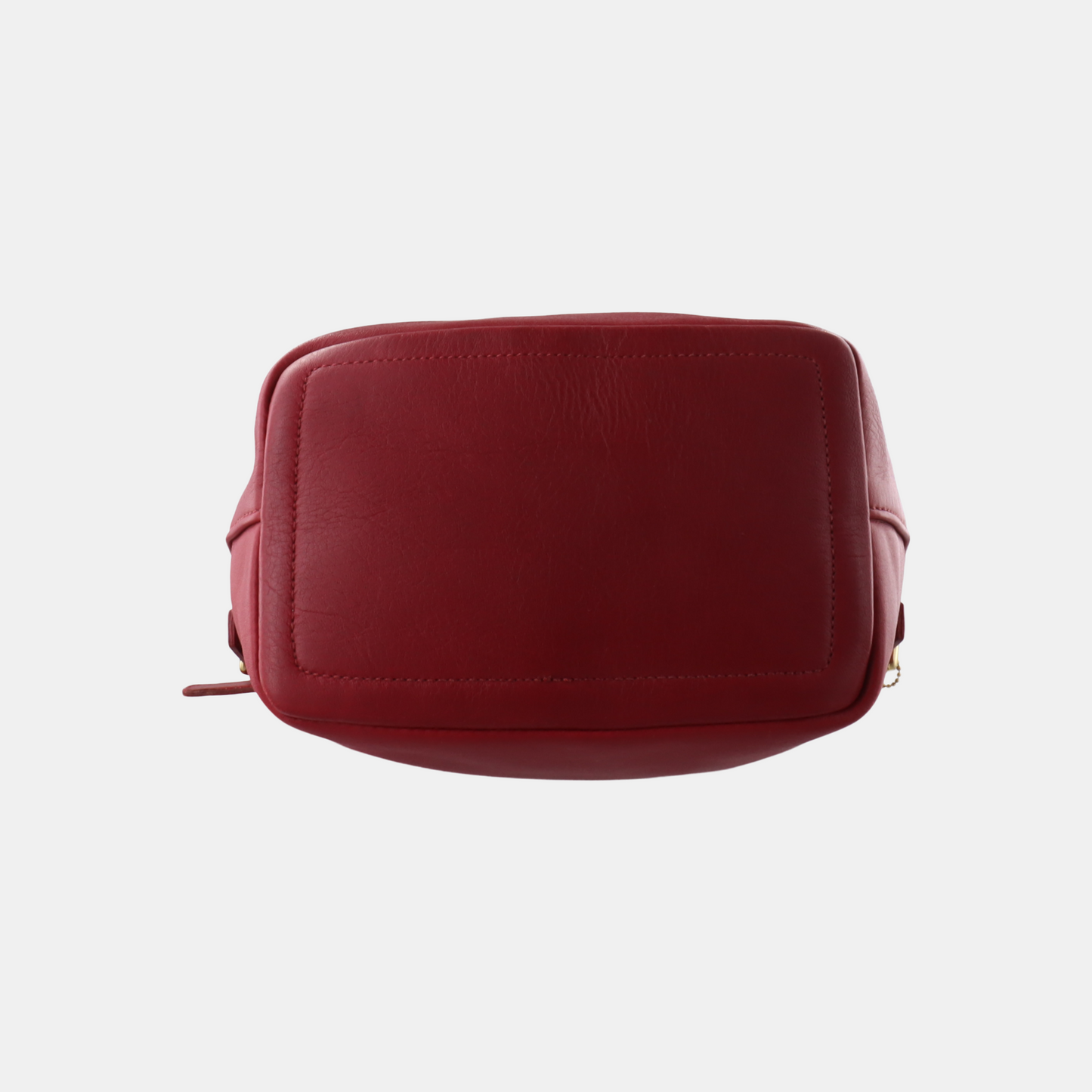 COACH Red Leather Handbag Single Shoulder Bag Golden hardware Removable shoulder strap-(SKU)-934221338