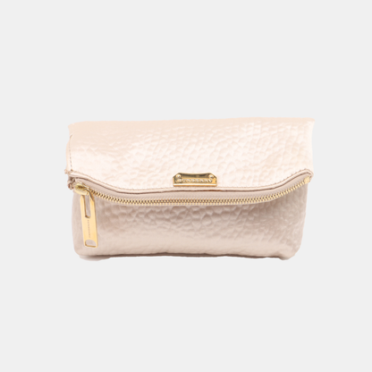 BURBERRY Champagne Satin Handbag Golden hardware-(SKU)-929982013