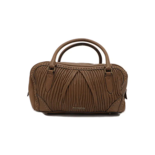 BURBERRY Gladstone Dark Brown Cowhide Studs Tote Bag Golden hardware-(SKU)-931456343