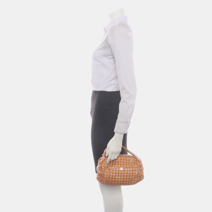 BALLY Tote bag Brown Leather Woven Handbag Golden hardware-(SKU)-935403864