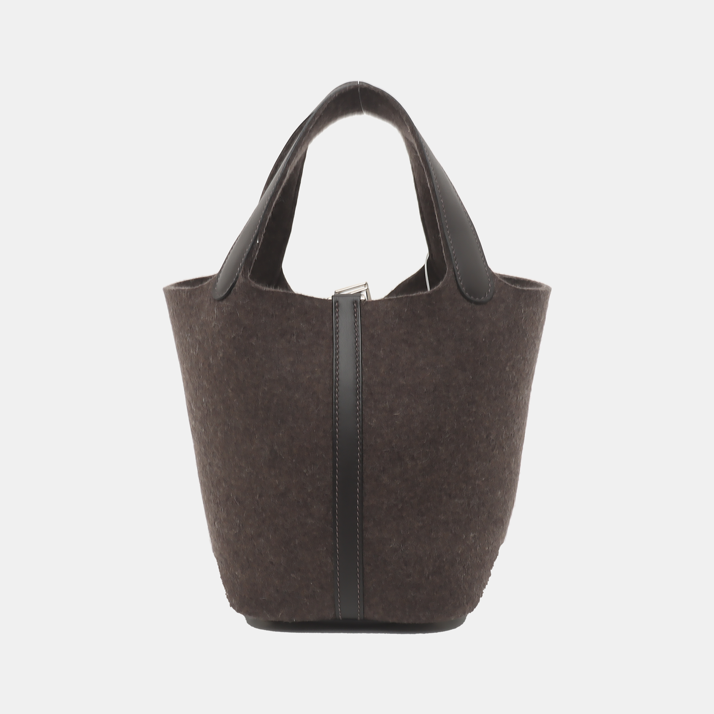 HERMÈS Picotin Lock 18 Taupe Grey Felt Tote Bag with Silver Hardware-(SKU)-934996472