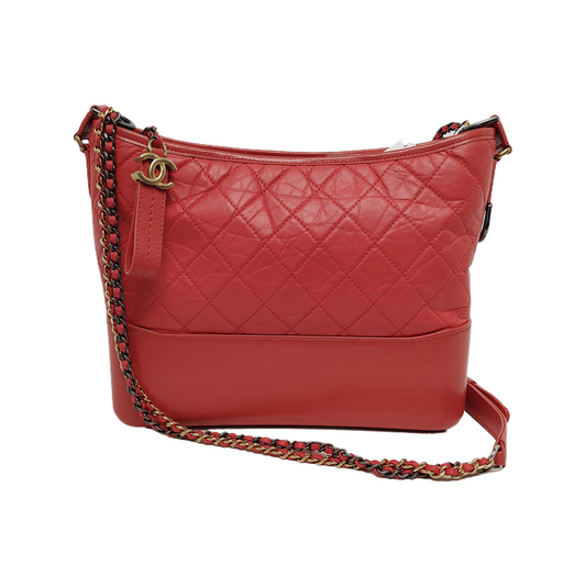 CHANEL GABRIELLE Medium Orange Calfskin Quilted Pattern Gabby Bag Crossbody Shoulder Bag Sling Bag Gold Silver Ruthenium Hardware 27 Clasp Removable Strap-(SKU)-945856539