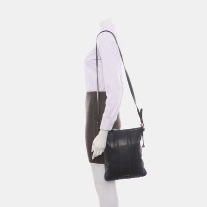 BVLGARI Black Leather Crossbody Bag Single Shoulder Bag Golden hardware Removable shoulder strap-(SKU)-929674210
