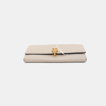 Alexander McQUEEN Gray Sheepskin Wallet Golden hardware-(SKU)-936688253
