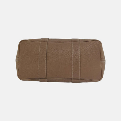 HERMÈS Garden Party 36 Taupe Negonda Calfskin Garden Bag with Detachable Strap, Silver Hardware, A-(SKU)-945825611