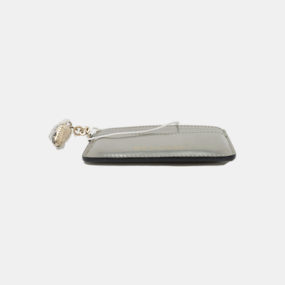 BVLGARI SERPENTI FOREVER Gray Cowhide Snake Head Card Case Golden hardware-(SKU)-935538588