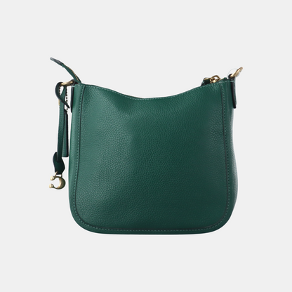COACH Green Leather Crossbody Single Shoulder Bag Golden hardware Removable shoulder strap-(SKU)-928495237