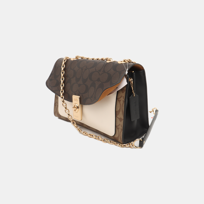 COACH Multicolor Coated Canvas La Vieille Russie Single Shoulder Bag Crossbody Bag Golden hardware-(SKU)-937763825