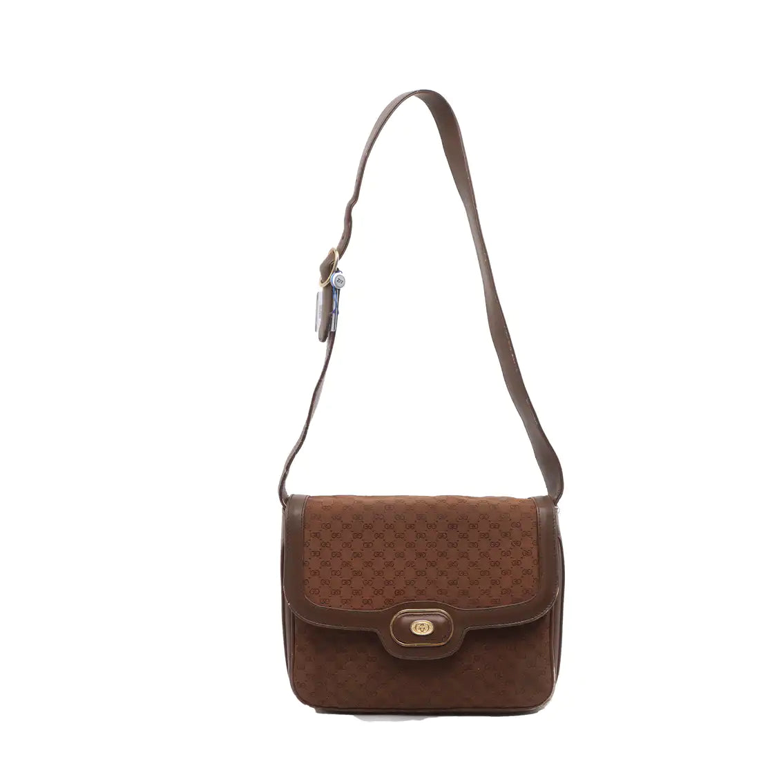 GUCCI GG Messenger Brown Canvas Monogram Shoulder Bag Golden hardware Vintage model-(SKU)-13122359