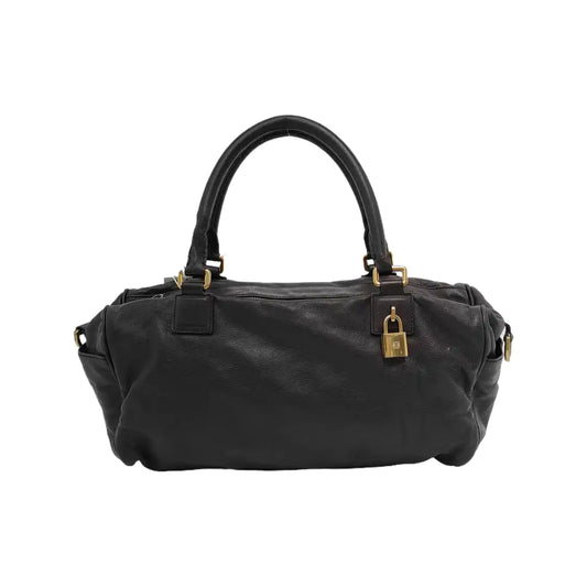 LOEWE Dark Purple Cowhide Single Shoulder Bag, Handbag Golden hardware Removable shoulder strap-(SKU)-13379817