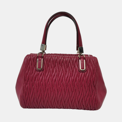 COACH MADISON Fuchsia Leather Single Shoulder Handbag Crossbody Golden hardware-(SKU)-941851369
