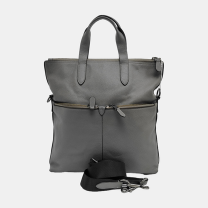 COACH Tote bag Dark Gray Cowhide Single Shoulder Bag Handbag Ruthenium color hardware Removable shoulder strap-(SKU)-942426825
