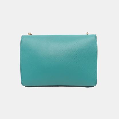 FERRAGAMO Vara Green Cowhide Single Shoulder Bag Crossbody Golden hardware Removable shoulder strap-(SKU)-930663462