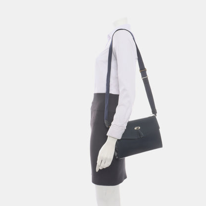 GUCCI Dark blue cowhide shoulder bag Silver Hardware-(SKU)-933996444