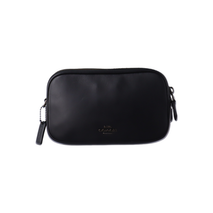 COACH SADIE Black Leather Stud Embossed Crossbody Shoulder Bag Black hardware Removable shoulder strap-(SKU)-13028836