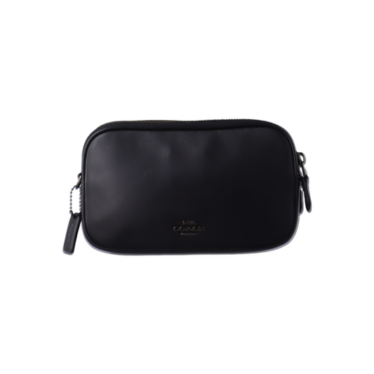 COACH SADIE Black Leather Stud Embossed Crossbody Shoulder Bag Black hardware Removable shoulder strap-(SKU)-13028836