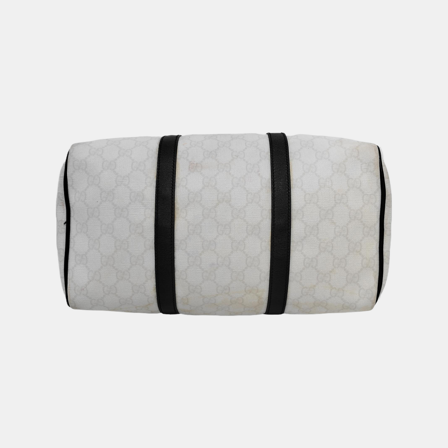 GUCCI Joy White Coated Canvas Monogram Handbag Golden hardware-(SKU)-942429656