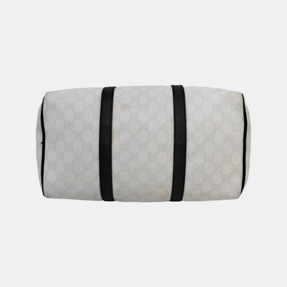 GUCCI Joy White Coated Canvas Monogram Handbag Golden hardware-(SKU)-942429656