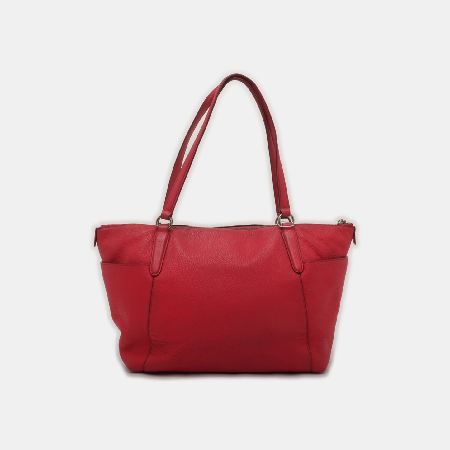 COACH CHARLIE CARRYALL Fuchsia Cowhide Carriage Shoulder Bag Handbag Golden hardware-(SKU)-939765439