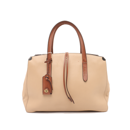 COACH COOPER CARRYALL Khaki Leather Tote Bag Shoulder Bag Golden hardware-(SKU)-936696724