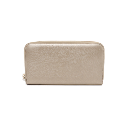 GUCCI Champagne-Colored Cowhide Embossed Wallet Golden hardware-(SKU)-939007917