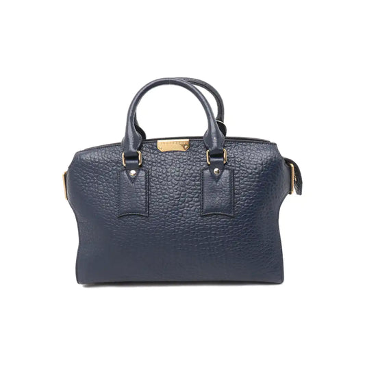 BURBERRY Gladstone Dark Blue Cowhide Single Shoulder Bag Handbag Golden hardware Removable shoulder strap-(SKU)-939605171