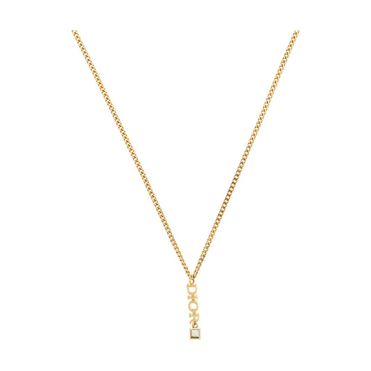 DIOR Dio(r)evolution 金色合金其他LOGO字母项链 Length45cm-(SKU)-937302543