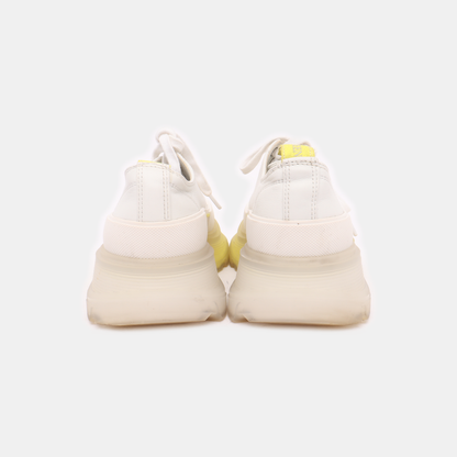 Alexander McQUEEN 37code Autumn and Winter White Leather Women's Sports Casual Shoes-(SKU)-13843378