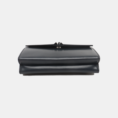 GUCCI Dark blue cowhide shoulder bag Silver Hardware-(SKU)-933996444