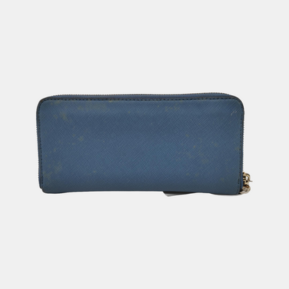 MICHAEL KORS Jet Set TravelDark blue leather textured wallet-(SKU)-940976850
