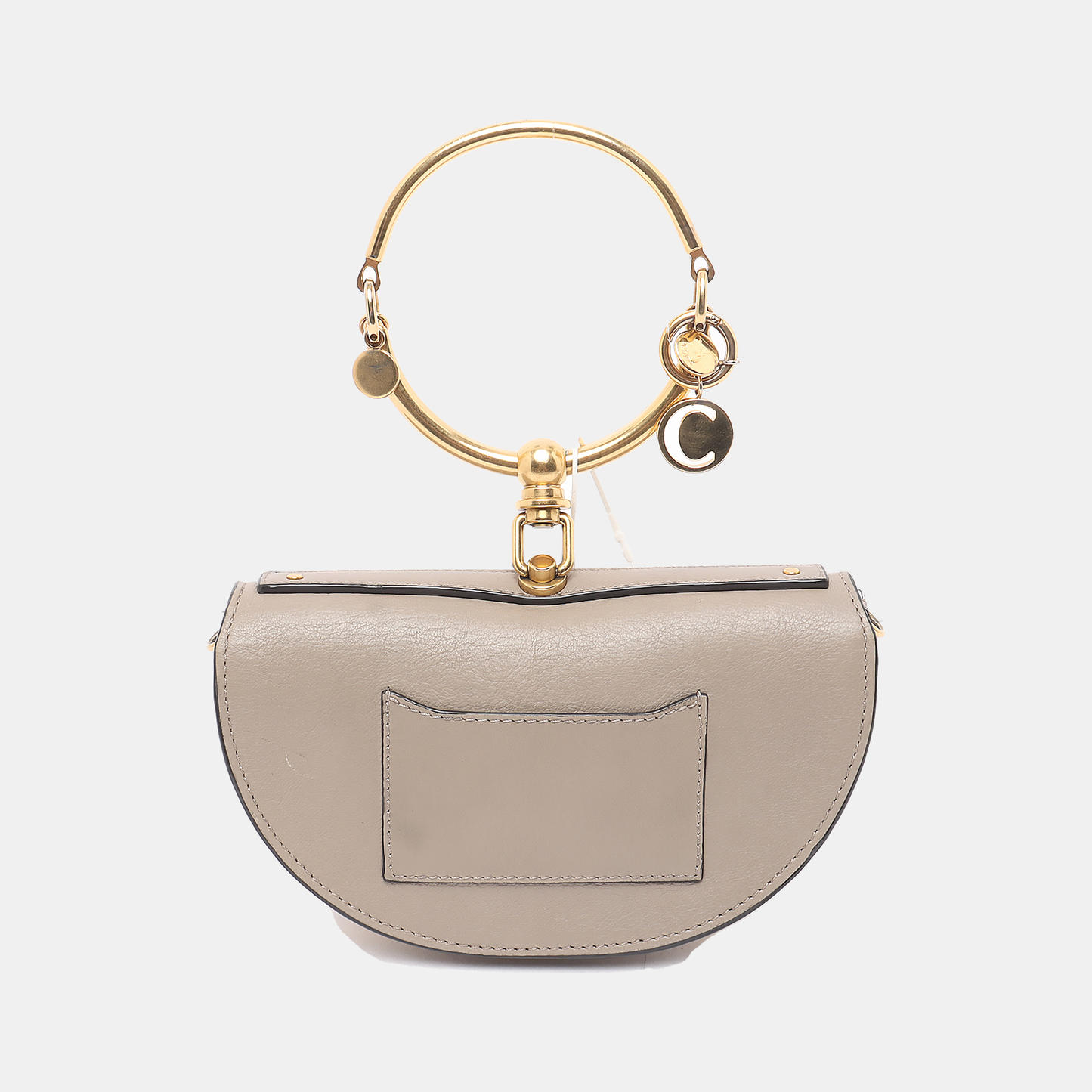 Chloé Nile Gray cowhide crossbody shoulder bag handbag Golden hardware Removable shoulder strap-(SKU)-928919130