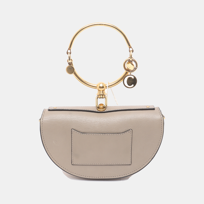 Chloé Nile Gray cowhide crossbody shoulder bag handbag Golden hardware Removable shoulder strap-(SKU)-928919130