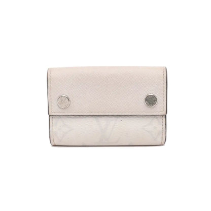 LOUIS VUITTON DISCOVERY Grey Coated Canvas Old Money Wallet Silver Hardware-(SKU)-13382678