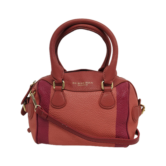 BURBERRY Orange Cowhide Single Shoulder Bag Handbag Crossbody Bag Golden hardware-(SKU)-943185246