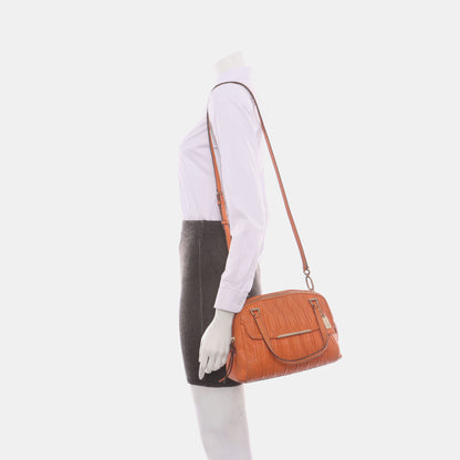 COACH Orange Leather Crossbody Handbag Single Shoulder Bag Golden hardware Removable shoulder strap-(SKU)-929655497