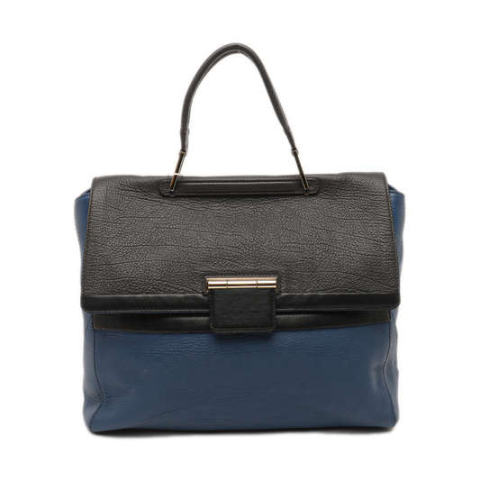 FURLA Blue cowhide single shoulder bag Golden hardware Removable shoulder strap-(SKU)-14420389