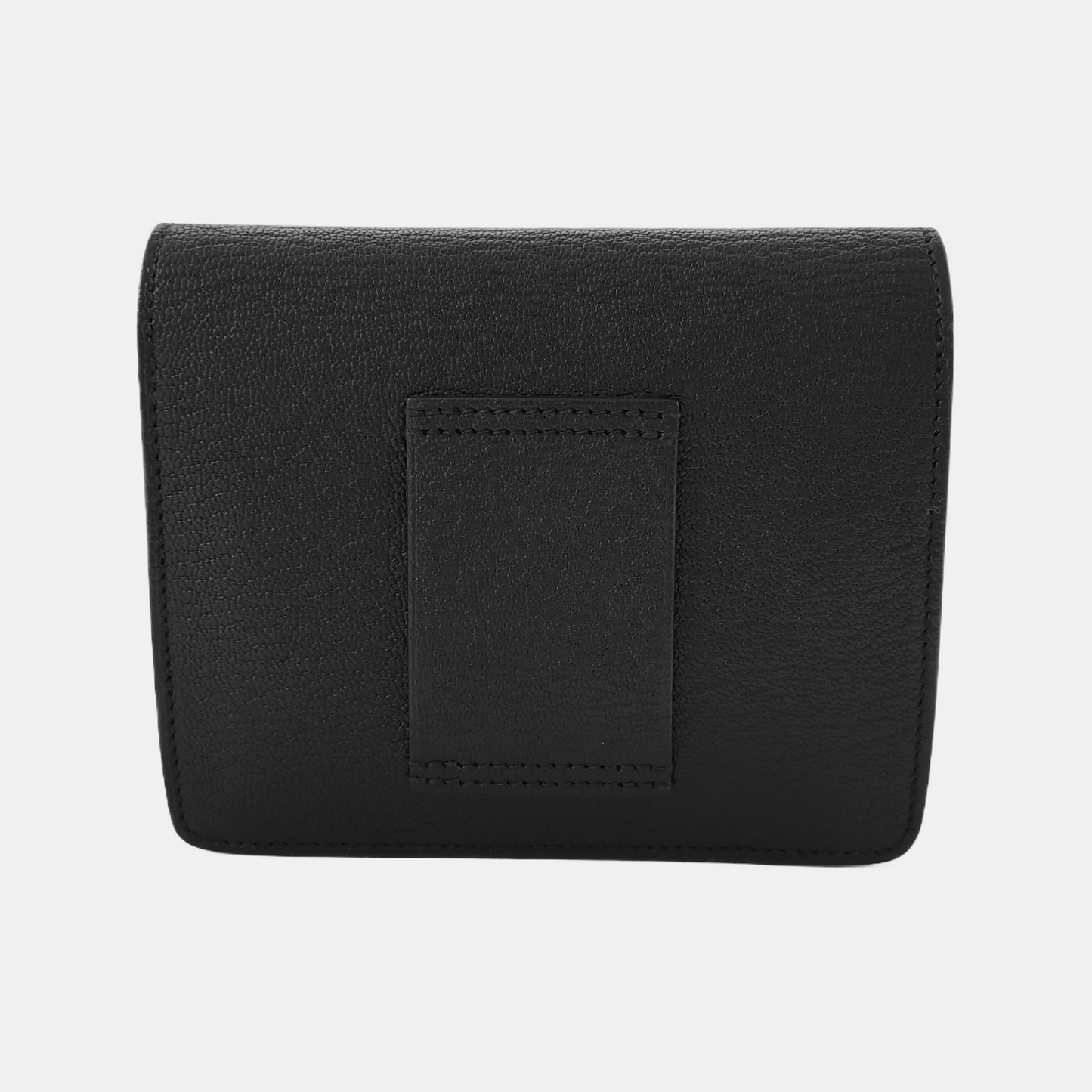 HERMÈS Roulis Slim Black Chèvre Mysore Goat Leather Wallet with Gold Hardware, Z, Pouch-(SKU)-945295058