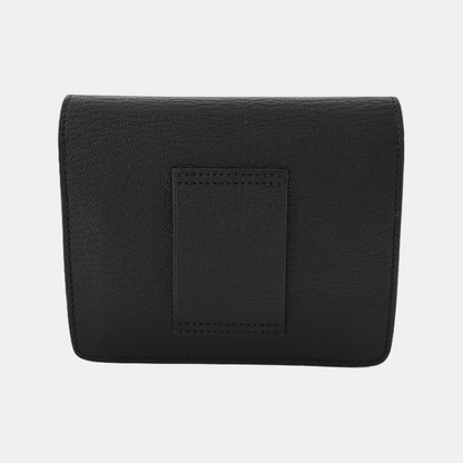 HERMÈS Roulis Slim Black Chèvre Mysore Goat Leather Wallet with Gold Hardware, Z, Pouch-(SKU)-945295058