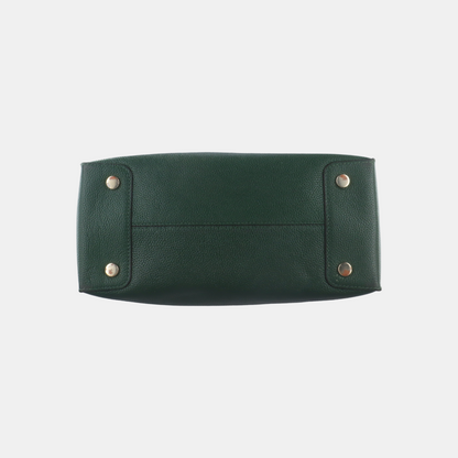 MICHAEL KORS Mercer Large size Dark Green Leather Crossbody Bag Single Shoulder Bag Handbag Golden hardware Removable shoulder strap-(SKU)-931190190