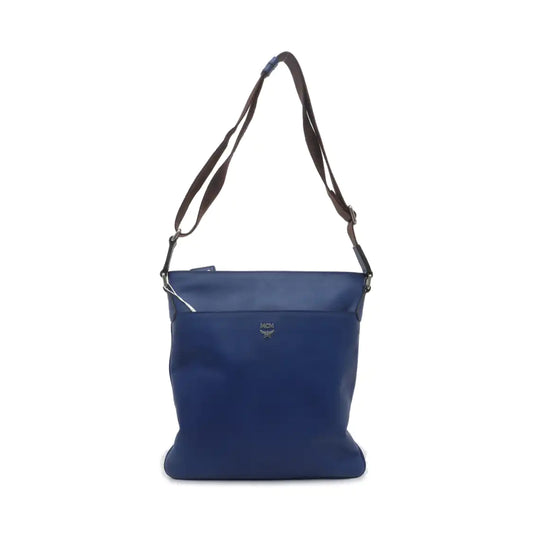 MCM Tote bag Blue Leather Shoulder Bag Silver Hardware-(SKU)-935896261