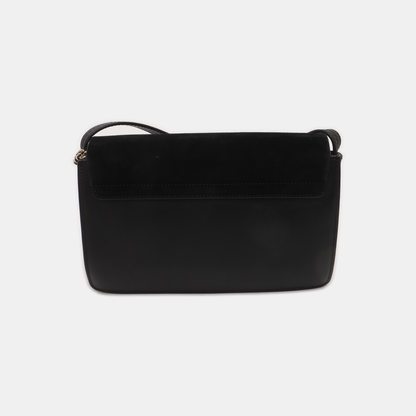 Chloé Faye Small size Black Leather Crossbody Bag Single Shoulder Bag Golden hardware-(SKU)-929268021