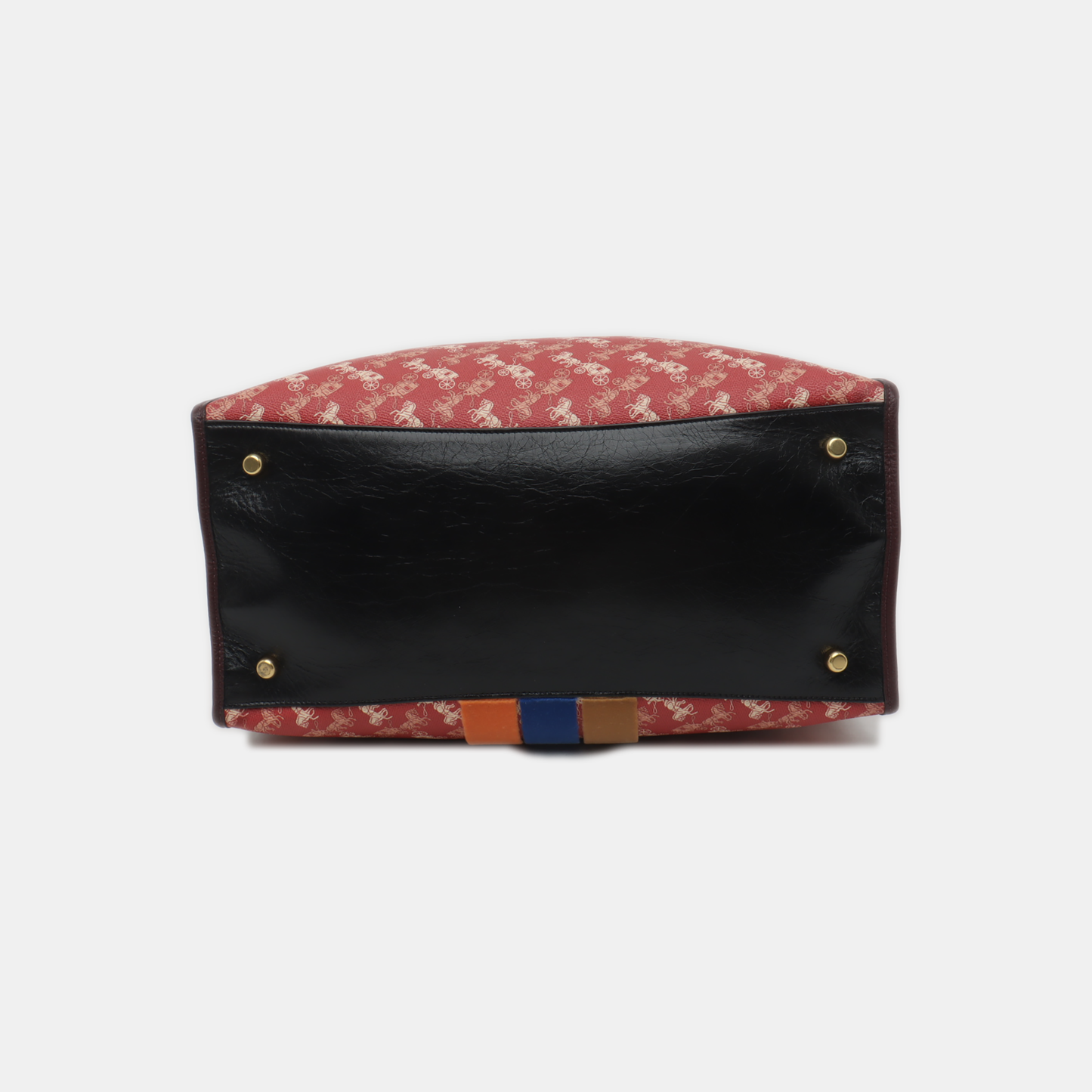 COACH FIELD Red Coated Canvas Carriage Single Shoulder Bag Crossbody Bag Handbag Golden hardware Pouch detachable shoulder strap-(SKU)-14243470