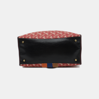 COACH FIELD Red Coated Canvas Carriage Single Shoulder Bag Crossbody Bag Handbag Golden hardware Pouch detachable shoulder strap-(SKU)-14243470