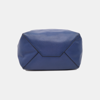 CELINE CABAS PHANTOM Small size Blue cowhide single shoulder bag Golden hardware-(SKU)-939043685