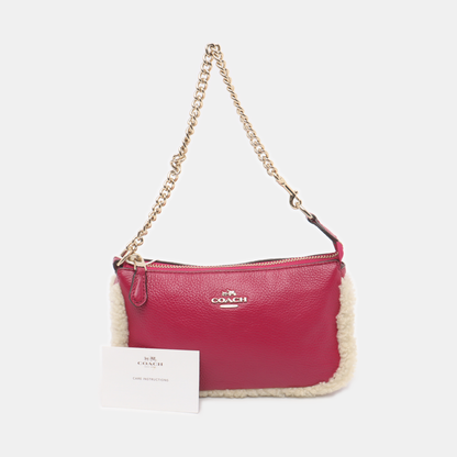 COACH NOLITA 19 Red Calfskin Carriage Tote Bag Golden Silver Hardware-(SKU)-937192223