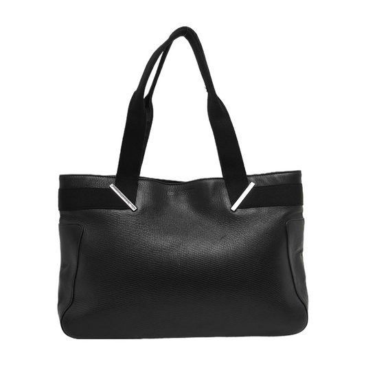 GUCCI Tote bag Black Leather Single Shoulder Bag Silver Hardware-(SKU)-945631188