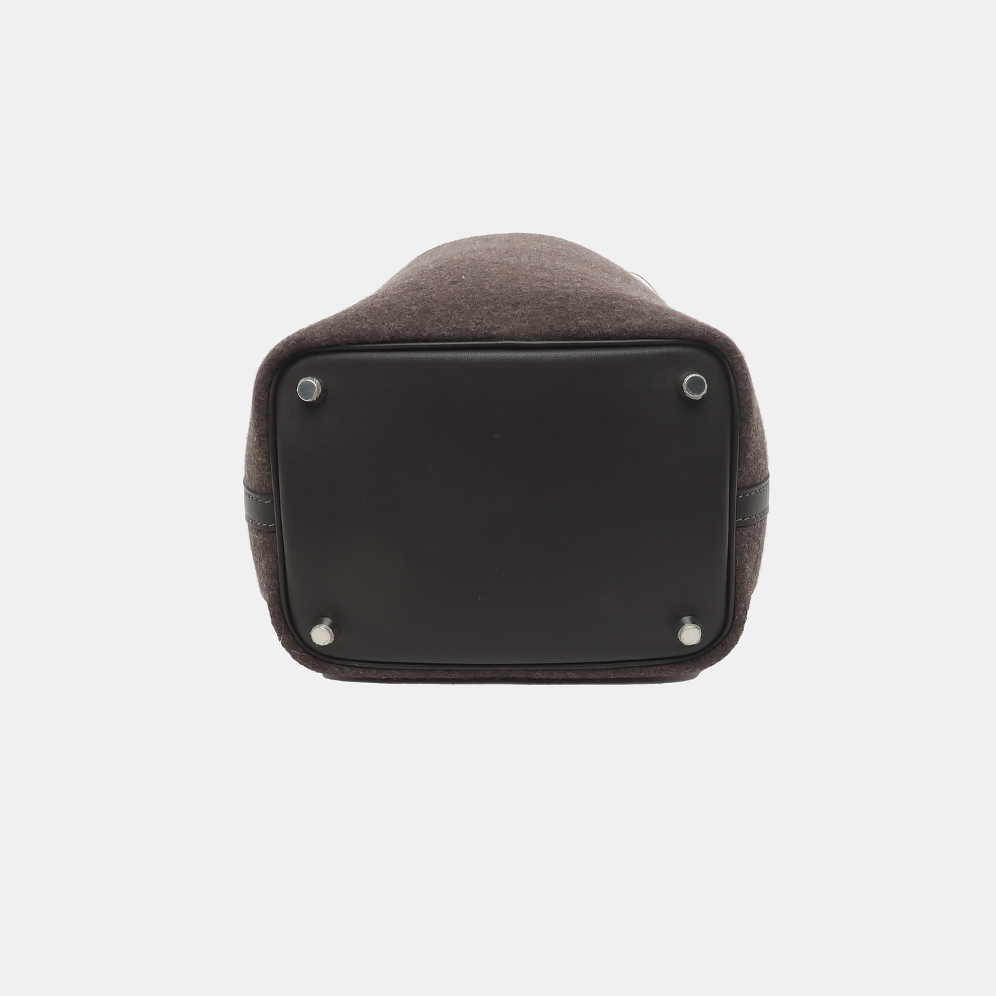 HERMÈS Picotin Lock 18 Taupe Grey Felt Tote Bag with Silver Hardware-(SKU)-934996472