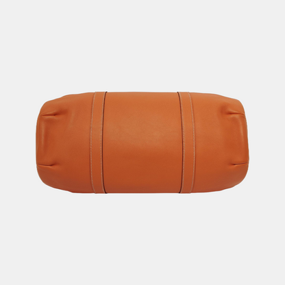 HERMÈS Voyage Polochon Orange Evercolor Calfskin Handbag Golden Hardware 🄽-(SKU)-943397886